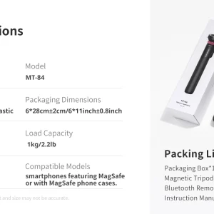 Ulanzi MT-84 1.53M Magsafe Selfie Stick Tripod Stand