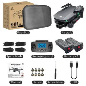 Drone KF105 4K Camera Obstacle Avoidance Brushless GPS Lightweight Helicopter
