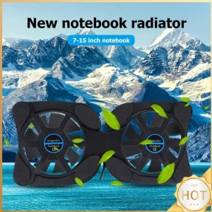 Portable Folding USB Powered Laptop Cooler Dual Fan Cooling