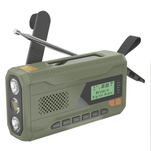 Portable DAB+Digital Radio Rechargable FM Radio Flashlight BT Speaker Solar
